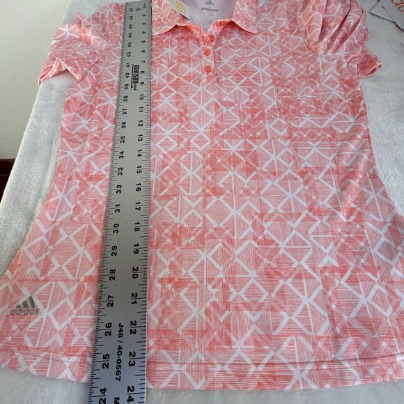 Adidas UPF 50 Long Sleeve Golf Polo Shirt Pacific Dunes Geometric Small New $70 - Picture 8 of 8